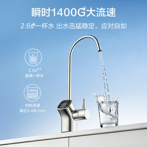 海尔净水器家用鲜活水pro1400g家用厨下式ro反渗透自来水过滤直饮 - 图2