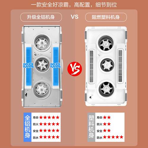 欧派牛品质厨房凉霸照明二合一空调型风扇集成吊顶嵌入式冷霸换气 - 图3