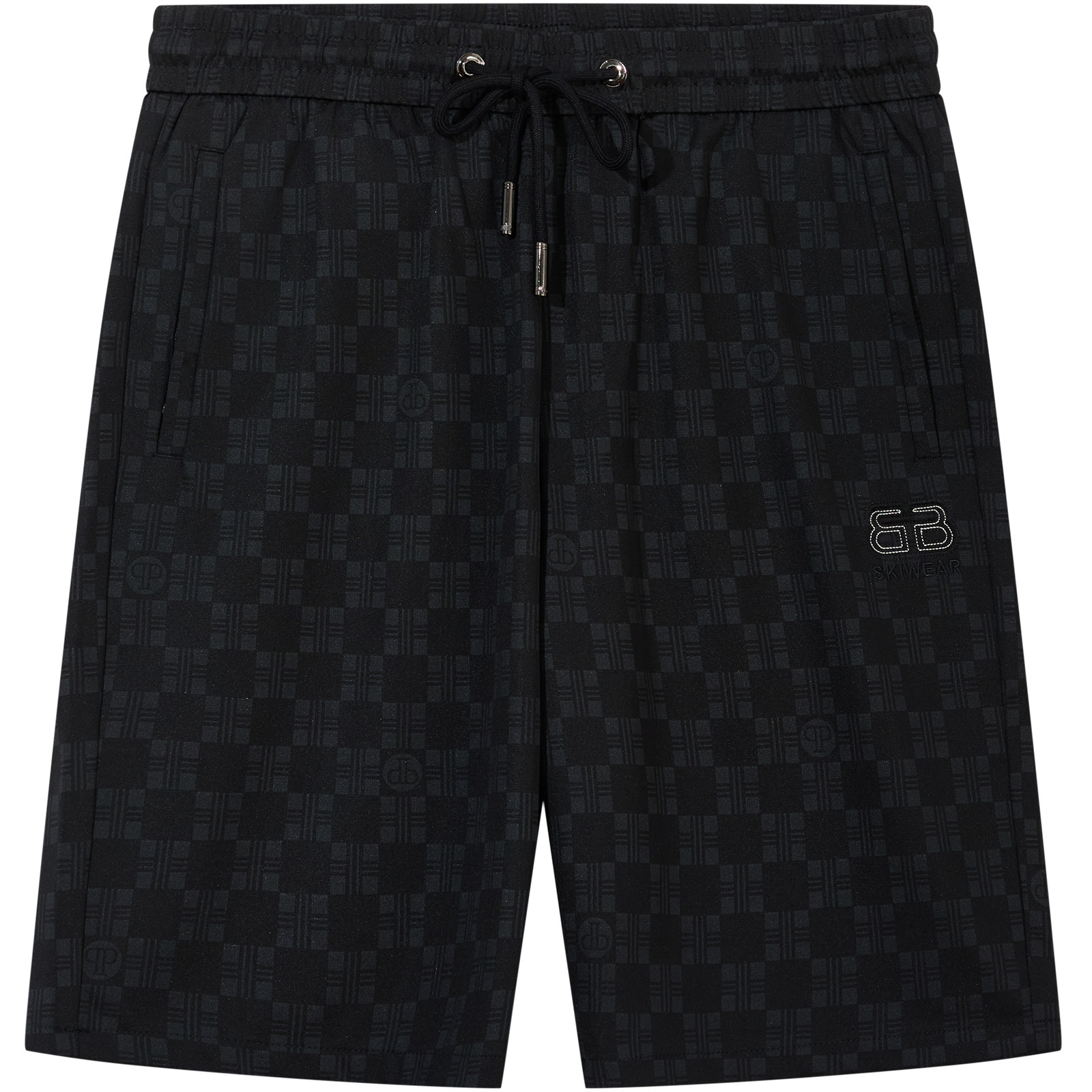 ZOUK格子短裤男潮牌字母刺绣凉感休闲裤子男士2025新款夏季5分裤,淘宝优惠券,粉丝福利购,淘宝优惠卷