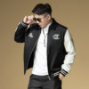 ZOUK letter embroidered lapel American baseball uniform men's trendy brand cotton jacket men's 2025 new autumn and winter