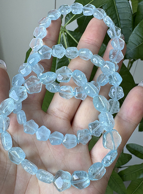 天然蓝托帕石星星手链女款