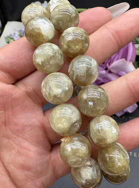 灯箱实拍天然黄金云母手链女款黄金祖母晶闪片手串饰品礼物