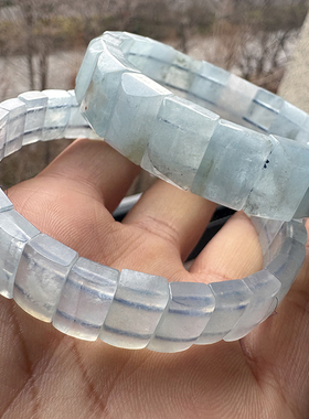 木与海天然海蓝宝手串情侣礼物