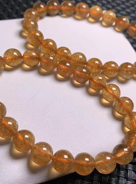 天然芬达云母手链女款黄云母手串饰品礼物