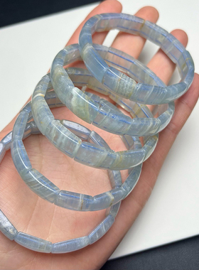 天然蓝力士手排蓝方解石水晶单圈手串男女同款饰品礼物波西米亚