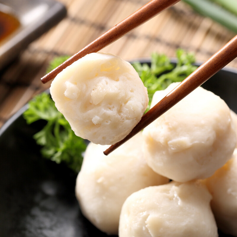 鸿津墨鱼丸风味墨鱼丸花枝丸冷冻半成品关东煮火锅食材商用半成品,淘宝优惠券,粉丝福利购,淘宝优惠卷