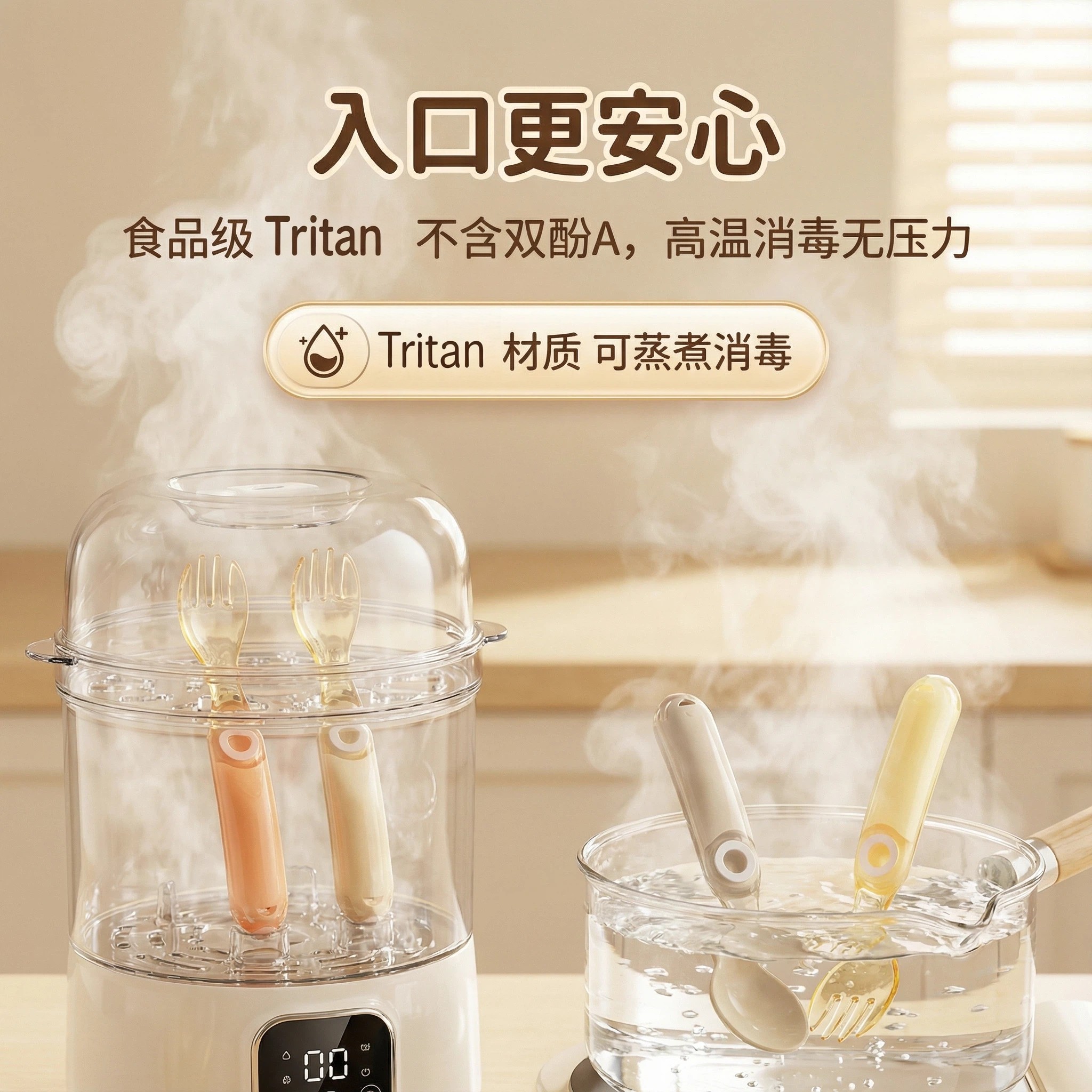 婴儿勺子叉勺套装耐高温防摔外出儿童宝宝辅食餐具训练学吃饭神器,淘宝优惠券,粉丝福利购,淘宝优惠卷