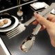 Stainless steel portable tableware box three-piece set spoon chopstick fork set student dormitory single storage box