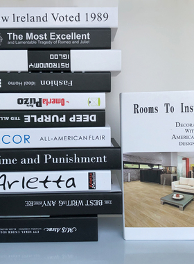 英文装饰书假书仿真书装饰客厅摆件道具书摆设书房书柜创意家居书