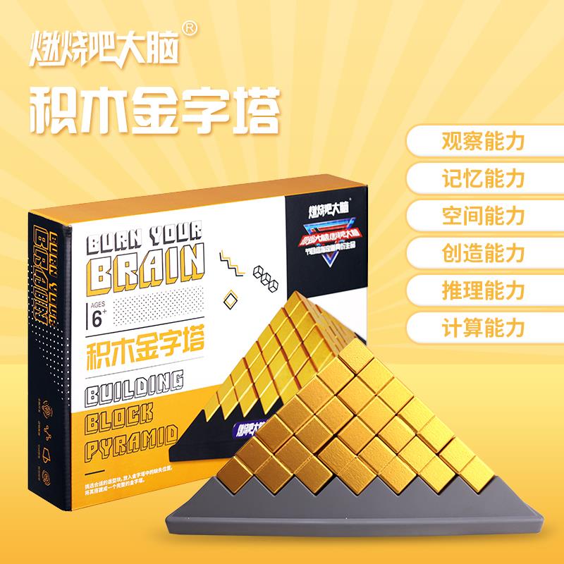 燃烧吧大脑智慧金字塔益智拼装积木 卡动乐玩具建构/拼插积木