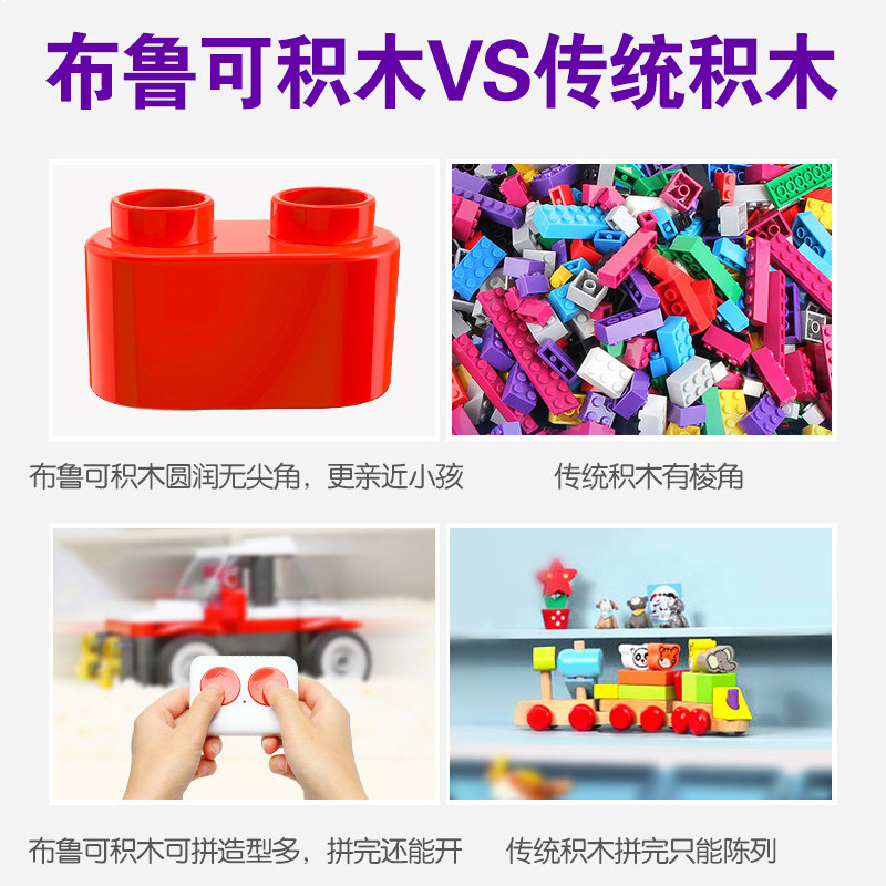 百变布鲁可大颗粒变形赛车益智积木 卡动乐玩具建构/拼插积木