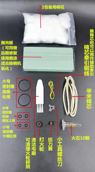 机械战甲龙舌打火机专用耗材包一套-图3