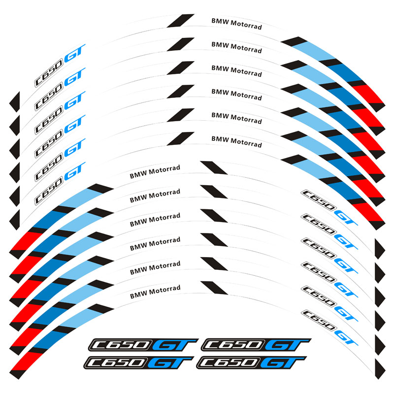 宝马钢圈贴BMW/C650GT摩托车轮圈反光贴/非整圈轮毂贴 - 图2