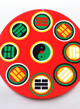 不干胶PVC万字符太极八卦贴纸防水防潮贴西南东北缺角补角贴