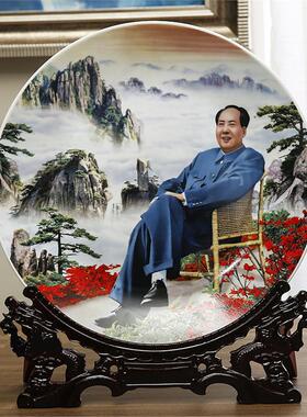 景德镇陶瓷十大元帅像家居客厅装饰挂盘件办公室展示柜装饰品摆件