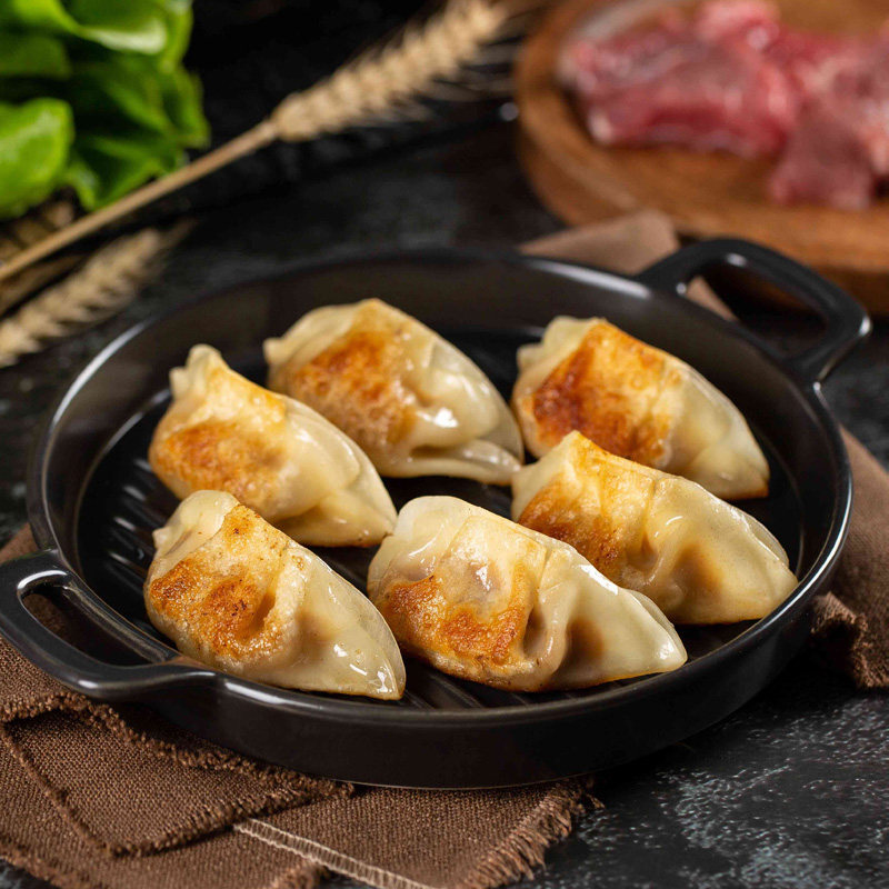千味央厨蒸煎饺荠菜猪肉玉米水饺白菜锅贴早餐外卖速冻半成品商用 - 图0