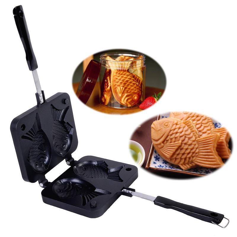 Waffle Maker Machine DIY Non-Stick Metal Pan Cake Oven Fish- - 图0