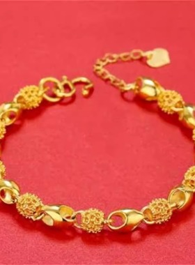 大捡漏正品金色手链女气质百搭