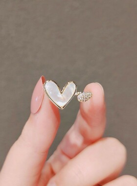 浪漫甜蜜爱心戒指立体饱满爱心造型戒指温柔氛围感拉满戒指少女