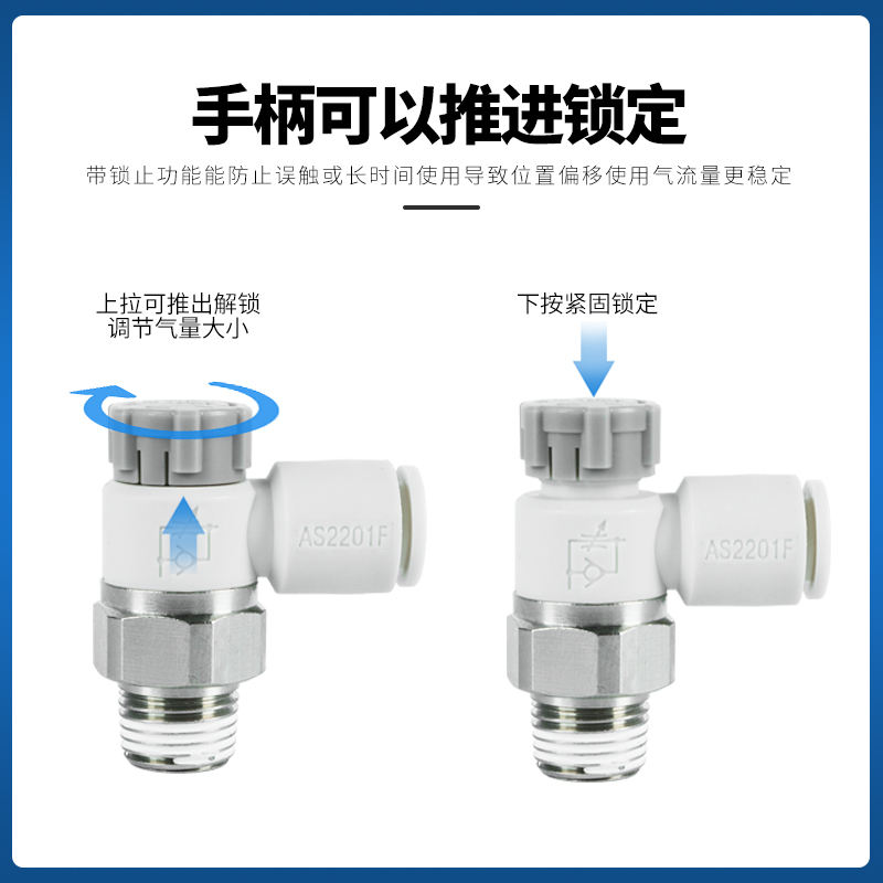 SMC型AS2201F-02-06SA气动气缸节流阀AS1201F-M5-04A气管接头调速-图1