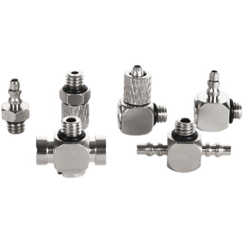 微型快拧气管快速接头气动螺纹直通弯头PC4-M3/M4/M5/M6三通宝塔 - 图3