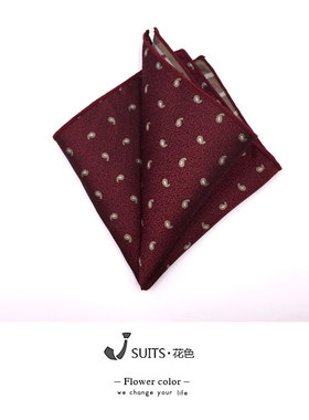 南韩丝腰果花西服红色绣花配饰