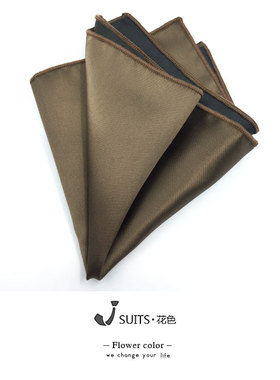 纯色香槟色咖色暗红色口袋巾西装胸巾手帕巾袋巾绅装新郎西装配饰