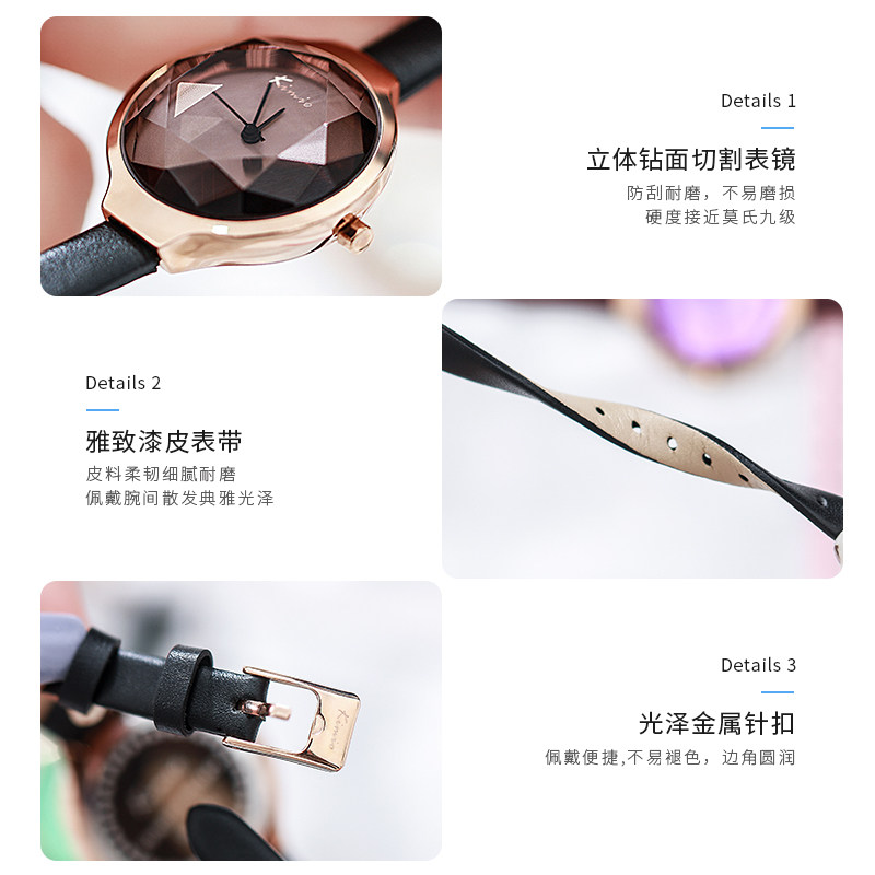 法国小众女学生韩版简约气质款女表 kimio金米欧老林国产腕表