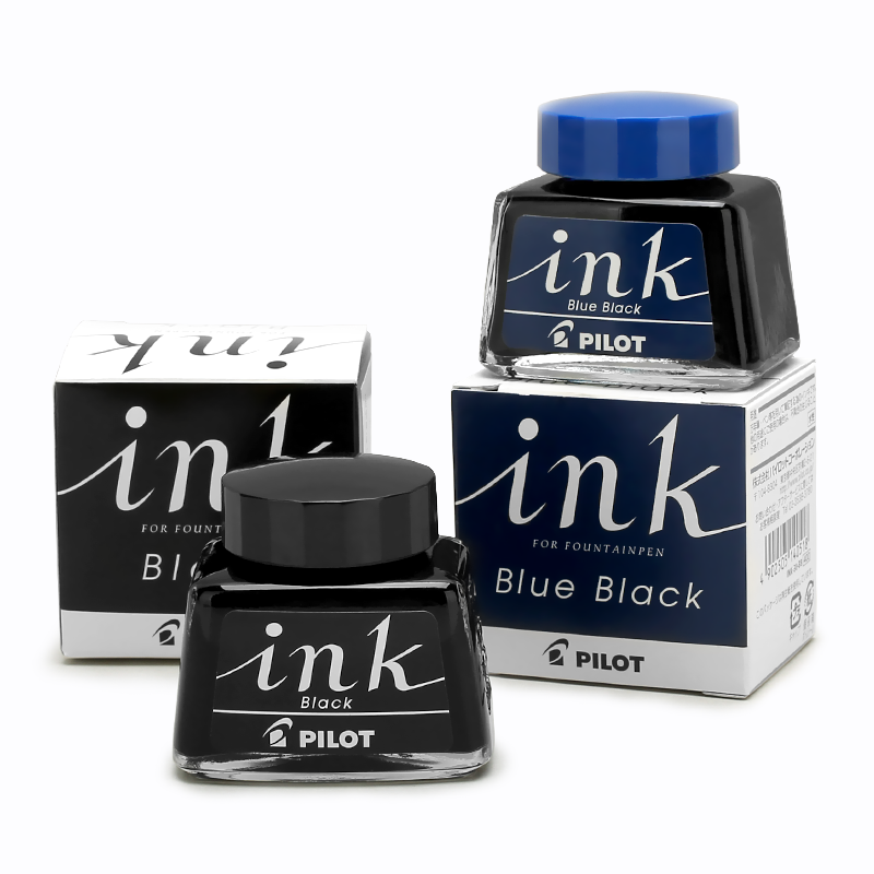 日本PILOT百乐 INK-30非碳素墨水不堵笔 黑红蓝色蓝黑墨水钢笔用速干 78g/笑脸/贵妃30/70/350ml学生用钢笔水 - 图0