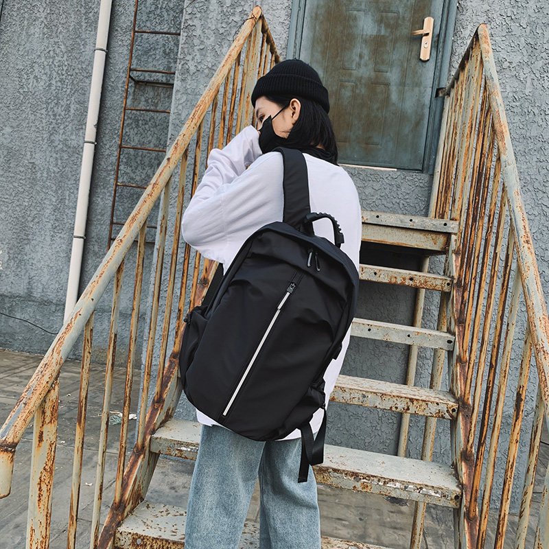 双肩包男韩版简约旅游书包女休闲 龙帛双肩背包