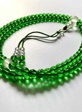 绿色老琉璃珠99颗泰斯比哈礼拜赞珠民族Muslim礼拜念珠手串手链