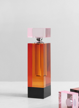 轻奢水晶玻璃香水瓶摆件高级感样板间卧室衣帽间梳妆台装饰精油瓶