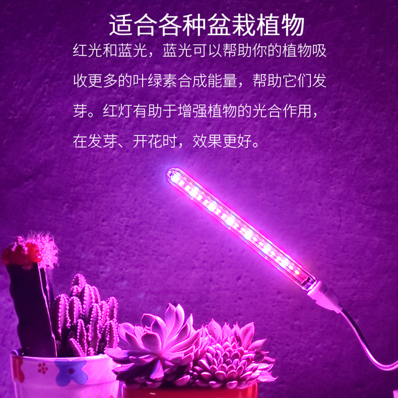 全光谱led植物灯生长灯USB室内阳光补光灯花卉盆栽灯多肉小台灯-图0