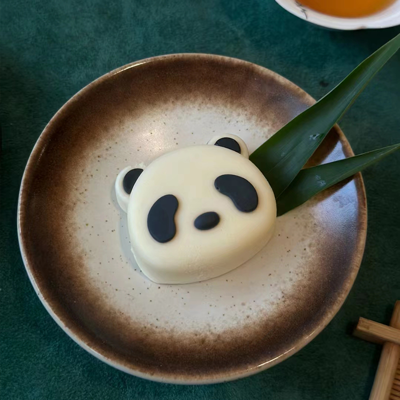 裕和果小雪花慕斯蛋糕中式竹子茶歇点心乳酪西点甜品厚乳酸奶糕点 - 图2