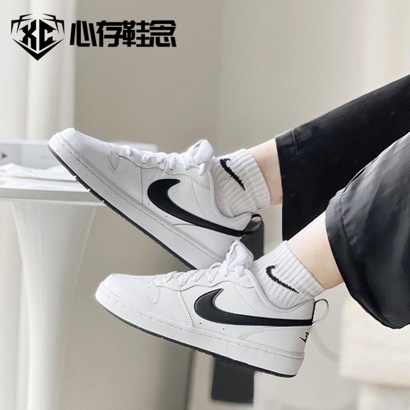 耐克女款鞋子正品nike court borough low 2男士休闲鞋BQ5448-100 - 图2