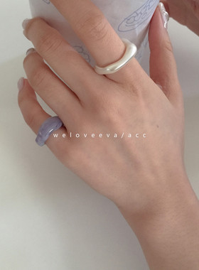 亚克力不规则戒指女小众设计感