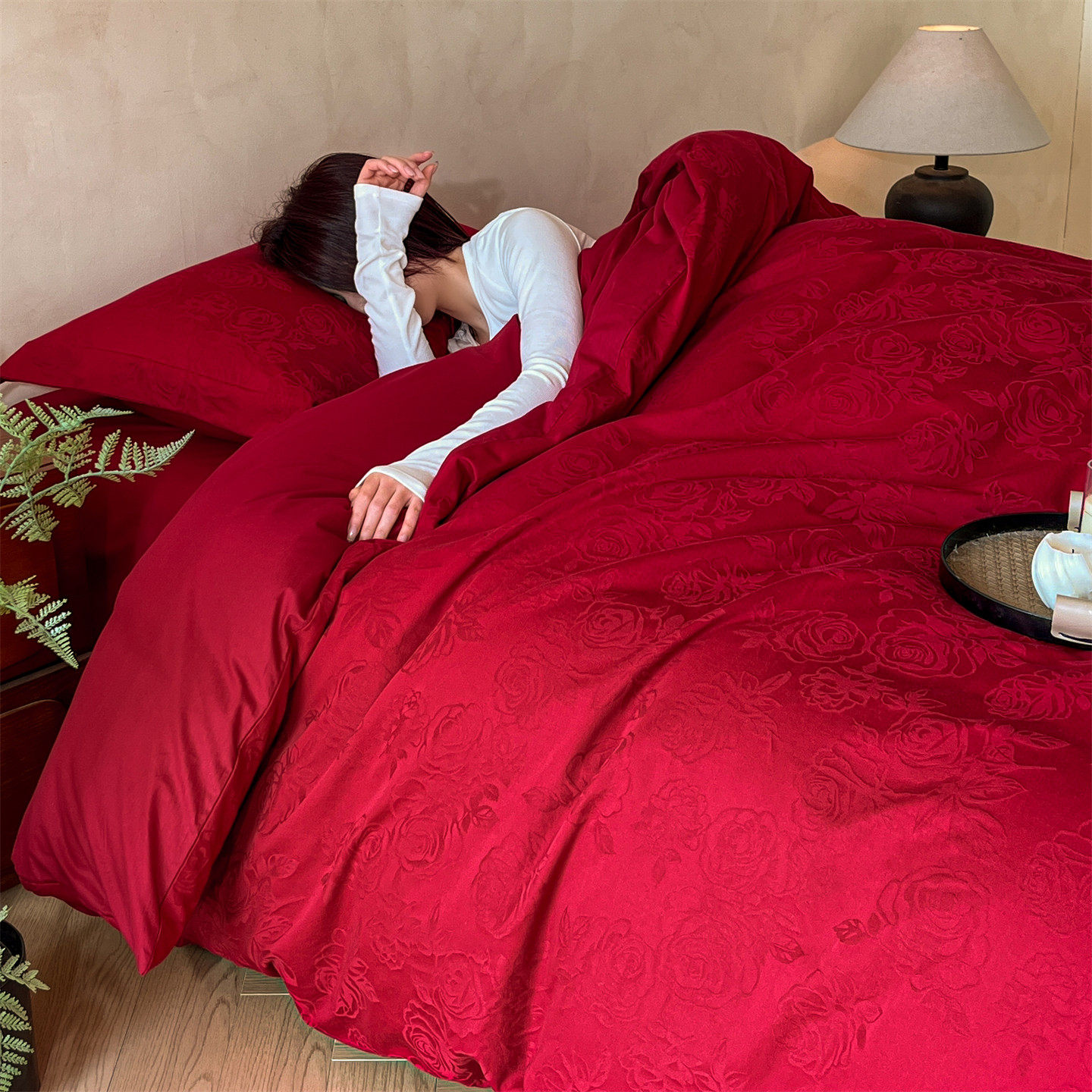 新中式全棉结婚四件套红色婚庆被套纯棉婚房喜被新婚陪嫁床上用品,淘宝优惠券,粉丝福利购,淘宝优惠卷