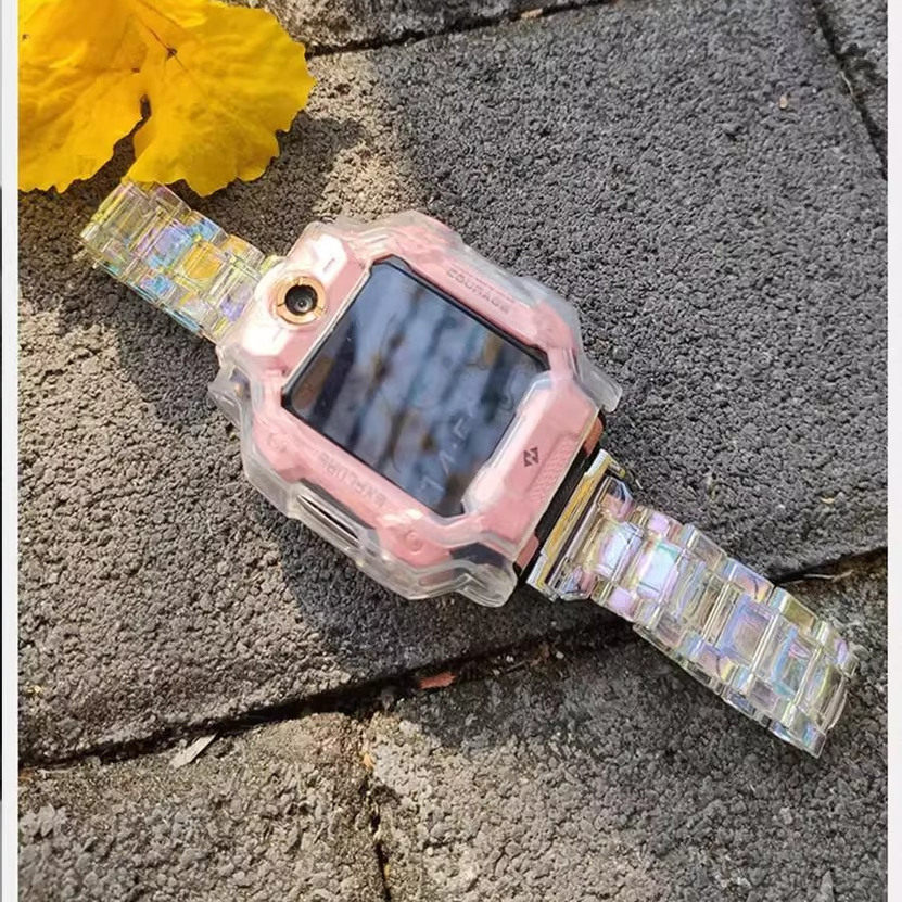 通用20mm口径手表表带适用华为手环WATCH高颜值小天才树脂小蛮腰表链高颜值耐磨学生替换表带舒适运动配件