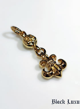 Black Luxurious电镀22K18K风格球型十字架童军花经典项链