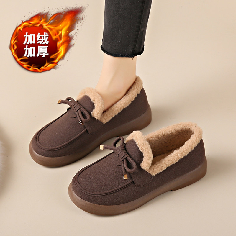 加绒老北京布鞋女棉鞋2025新款冬季防滑软底奶奶鞋保暖妈妈豆豆鞋,淘宝优惠券,粉丝福利购,淘宝优惠卷
