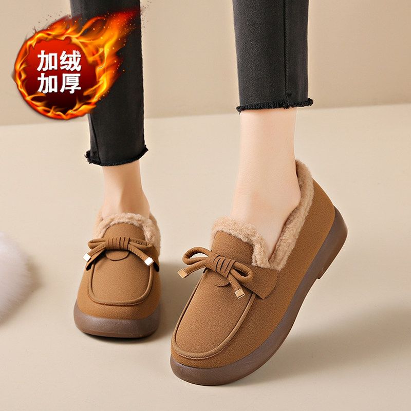 加绒老北京布鞋女棉鞋2025新款冬季防滑软底奶奶鞋保暖妈妈豆豆鞋,淘宝优惠券,粉丝福利购,淘宝优惠卷
