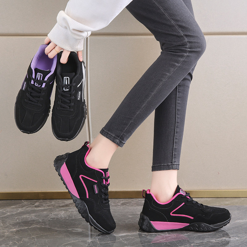 踩屎感软底老北京运动鞋女妈妈鞋春秋加绒轻便皮面休闲旅游鞋防滑,淘宝优惠券,粉丝福利购,淘宝优惠卷