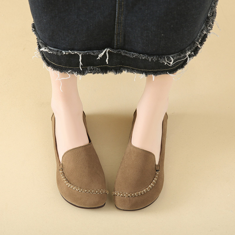 老北京布鞋女大码41—43一脚蹬平底孕妇鞋秋季真皮软底妈妈单鞋42,淘宝优惠券,粉丝福利购,淘宝优惠卷