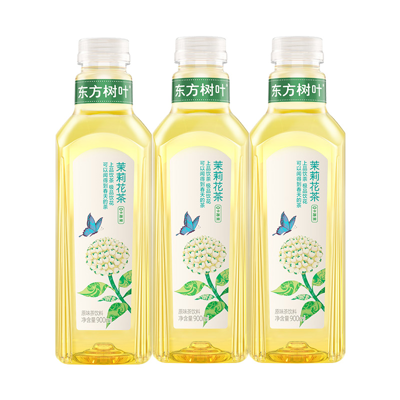 农夫山泉东方树叶无糖茶饮料900ml*4瓶特价0糖0脂肪茉莉花茶饮料 - 图1