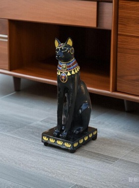 可爱乔迁礼物埃及玄关招财猫摆件