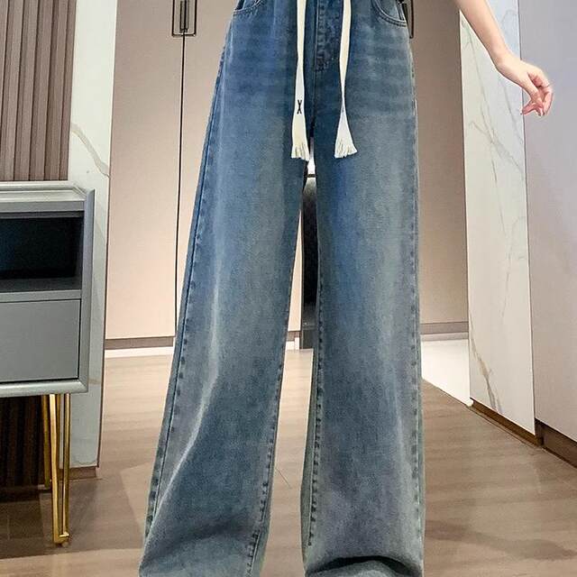 Jeans ພາກຮຽນ spring ໃຫມ່ຂອງແມ່ຍິງແລະດູໃບໄມ້ລົ່ນບວກຂະຫນາດ