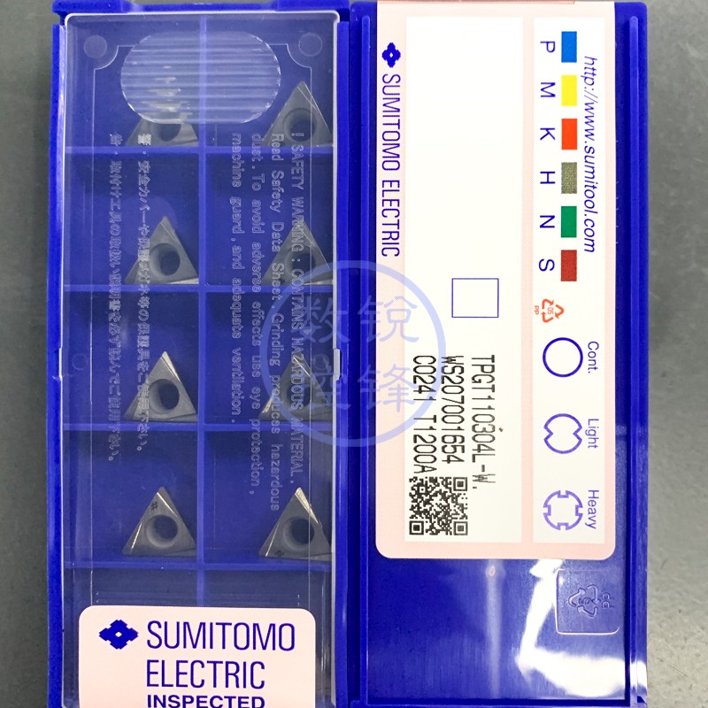 住友数控刀片TPGT110304L-W T1200A 镗孔刀头 金属陶瓷 精车钢件 - 图1