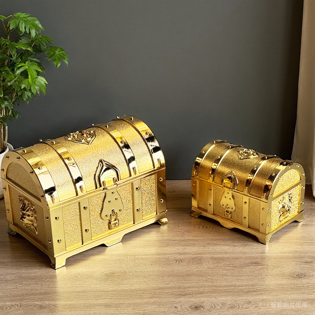 迷你宝箱金砖发财玩具小金条混搭金元宝算盘金属招财百宝箱摆件,淘宝优惠券,粉丝福利购,淘宝优惠卷