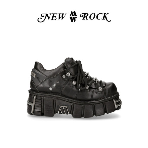 NewRock西班牙潮牌复古朋克潮人金属厚底低帮鞋街拍潮鞋网红款 - 图0