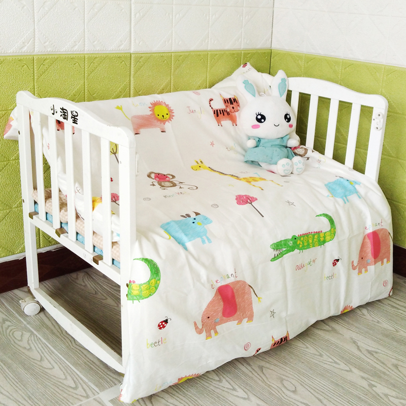 订做纯棉无荧光儿童幼儿园婴儿床品单件被套垫被套单套宝宝被罩 - 图1